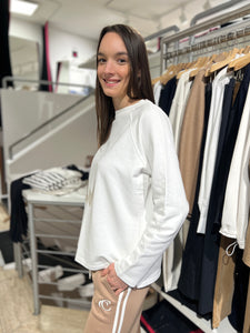 Margittes Damen Sweater mit Schriftzug in Creme