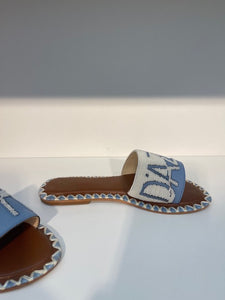 De Siena Damen Sandale in Blau/Weiß