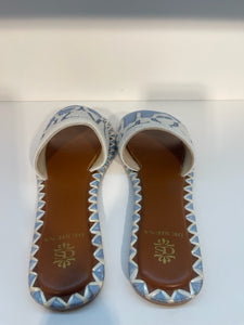 De Siena Damen Sandale in Blau/Weiß