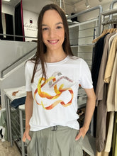 Laden Sie das Bild in den Galerie-Viewer, Margittes Damen Shirt in Weiß mit Druck
