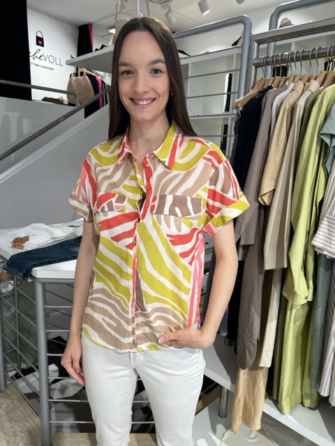 Luisa Cerano Damen Bluse mit Druck in Multicolour
