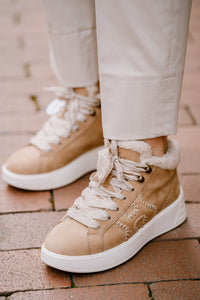 Hogan Damen Sneaker Hogan Rebel in Beige Braun