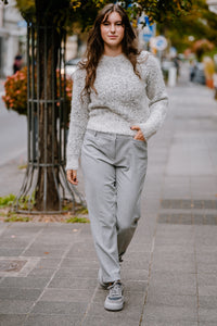 Fabiana Filippi Damen Pullover in Grau-Weiß