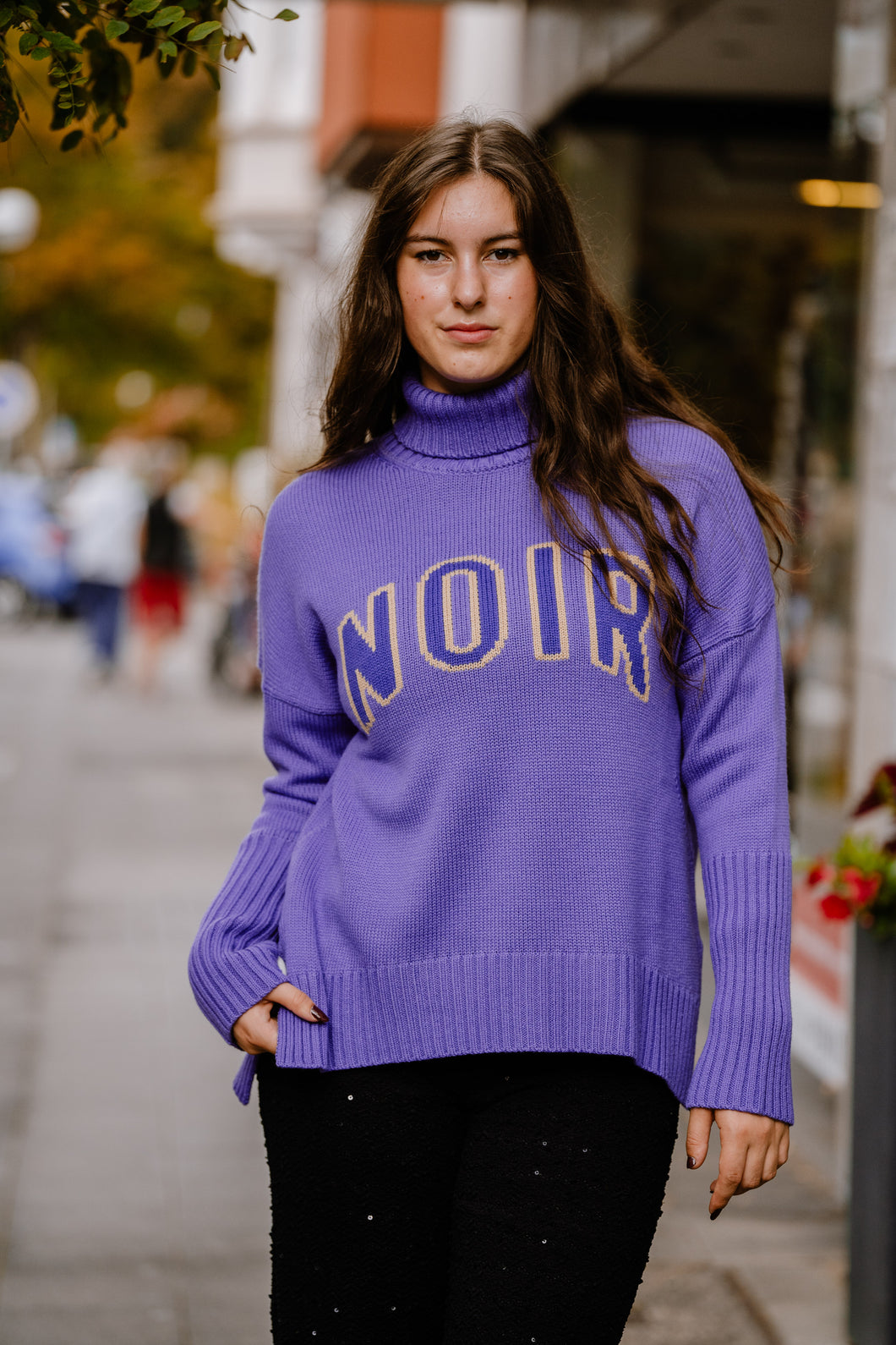 Catnoir Damen Rollkragenpullover in Lila