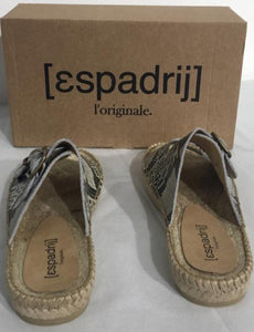 Espadrij Damen Sandalette "Claquette Print" in Serpent