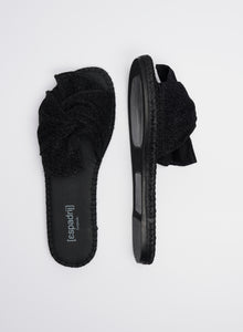 Espadrij Damen Pantoletten "Plage Boucle Lurex" in Schwarz
