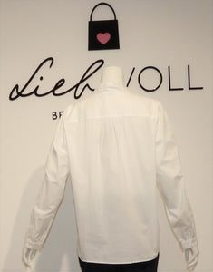 Soluzione Damen Bluse mit modischer Schleife in Weiß