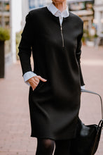 Laden Sie das Bild in den Galerie-Viewer, Antonelli Damen Kleid &quot;Macedonia&quot; in Schwarz
