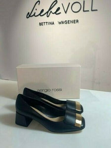 Sergio Rossi Damen Pump SR1 in schwarz