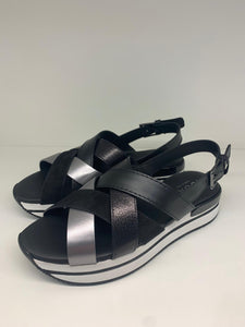 Hogan Damen Sling Sandalen in Schwarz